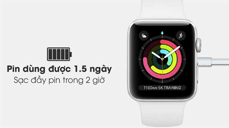 Dung lượng pin khoảng 1.5 ngày